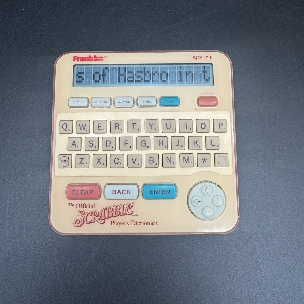 Franklin SCR-226 The Official Scrabble Players Dictionary Electronic Tested VTG